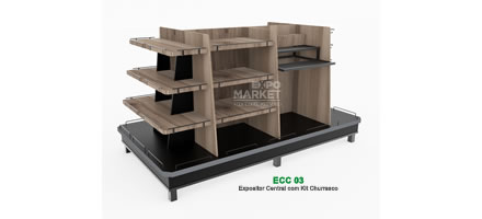 ECC 03 - Expositor Central com Kit Churrasco