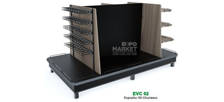 ECC 03 - Expositor Central com Kit Churrasco