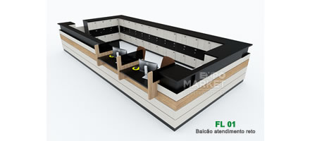 FL03 - Ilha de Atendimento com Crediário e Guarda Volumes
