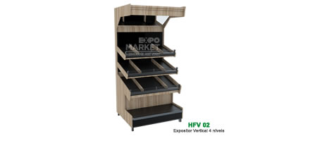 HFV 03 - Expositor Vertical 4 níveis