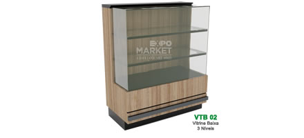 VTB 02 - Vitrine Baixa 3 Níveis